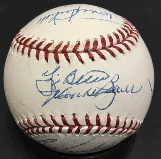 Yogi Berra Don Larsen signed Yankees legends baseball 13 auto Don Zimmer CBM COA