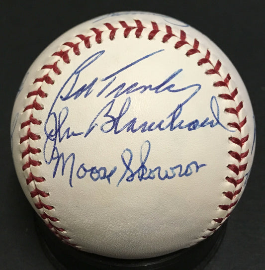 Yogi Berra Don Larsen signed Yankees legends baseball 13 auto Don Zimmer CBM COA