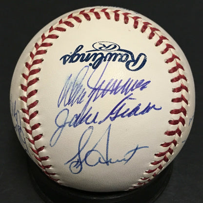 Yogi Berra Don Larsen signed Yankees legends baseball 13 auto Don Zimmer CBM COA