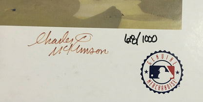 Pete Rose Eddie Murray signed 3000 hit McKimson Looney Tunes litho 2 auto COA Le