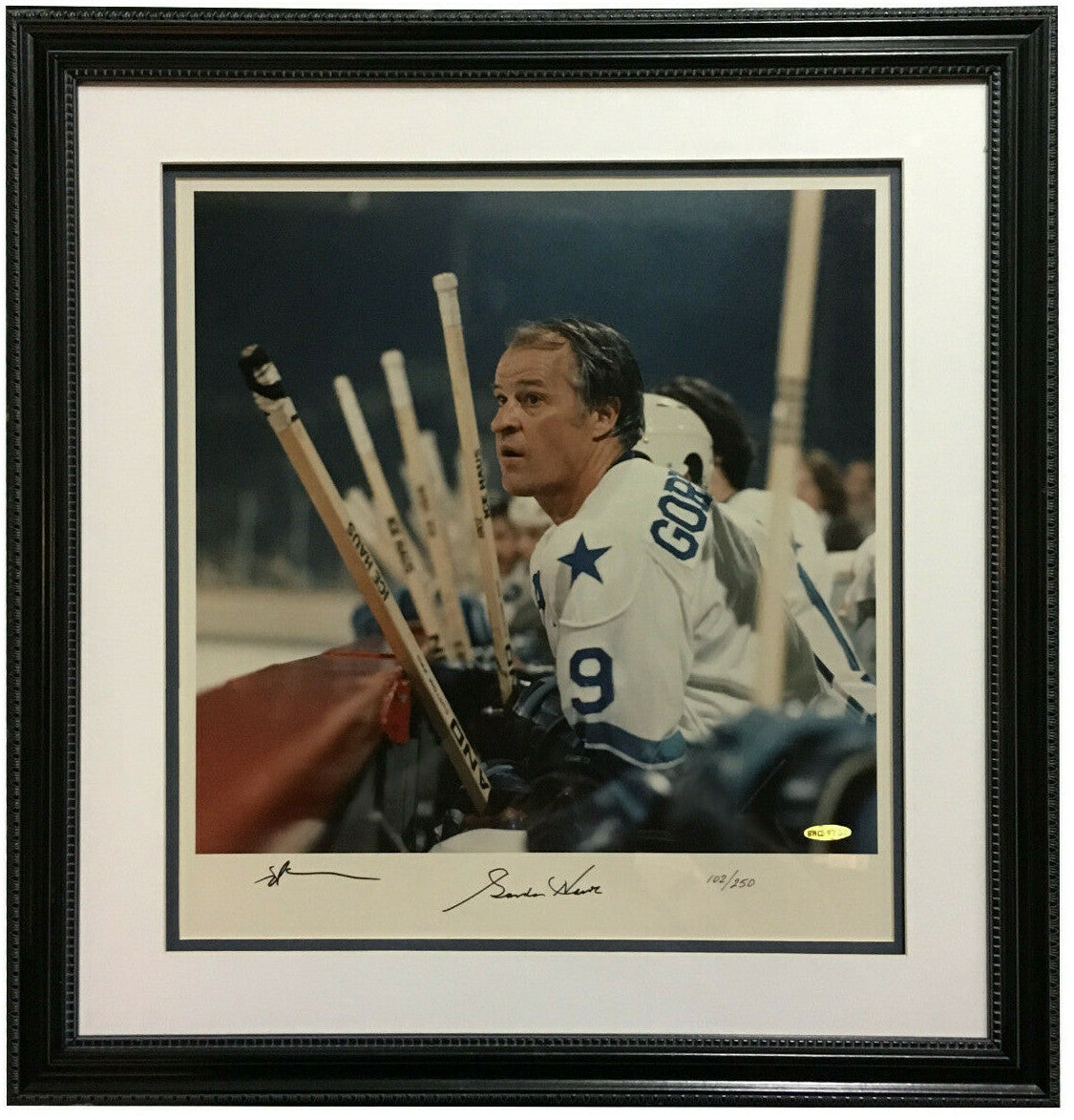 Gordie Howe signed Neil Leifer 16x20 photo framed autograph HOF UDA COA /250