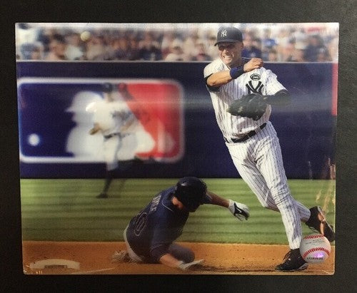 Derek Jeter 3D Photo 8x10 #2 Action 2010 Gms  Steinbrenner Patch Mlb Holo RARE