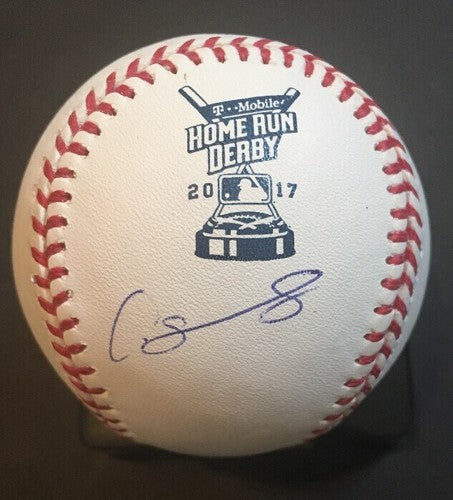GARY SANCHEZ Signed 2017 Home Run Derby Baseball STEINER Coa Rookie Auto Yankees