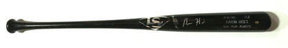 Aaron Hicks Yankees signed game model LS baseball bat mint autograph Steiner COA