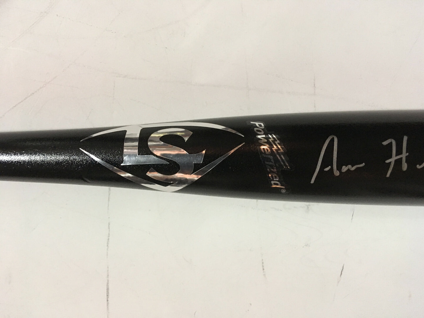 Aaron Hicks Yankees signed game model LS baseball bat mint autograph Steiner COA