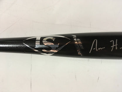 Aaron Hicks Yankees signed game model LS baseball bat mint autograph Steiner COA