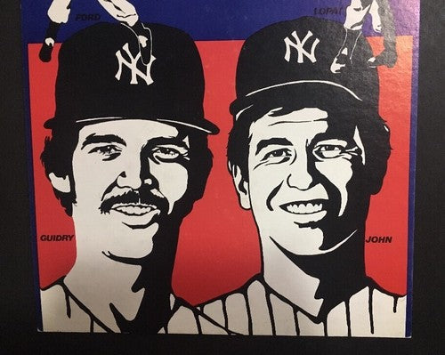 Ron Guidry Whitey Ford Tommy John Yankees Cardboard Sign Budweiser Tradition