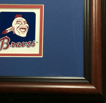 Hank Aaron signed 715 HR S.I Framed Photo Mint Auto Steiner Coa /74 HOF