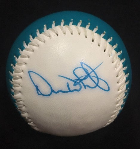 Devon White Signed Florida Marlins logo baseball Fotoball Mint autograph CBM COA