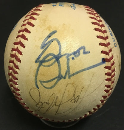 1996 NY Yankees team signed AL Baseball 7 Auto George Steinbrenner Joe Torre COA