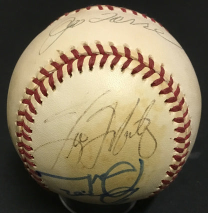 1996 NY Yankees team signed AL Baseball 7 Auto George Steinbrenner Joe Torre COA