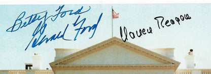 Gerald & Betty Ford Nancy Reagan signed 8x10 photo framed 3 auto Beckett BAS COA