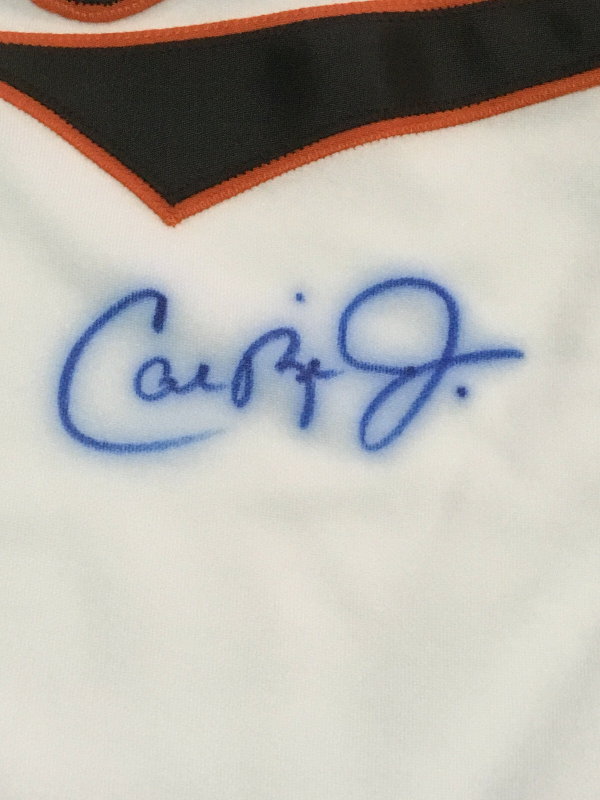 Cal Ripken Jr signed Russell Athletic Diamond Authentic Orioles jersey auto COA