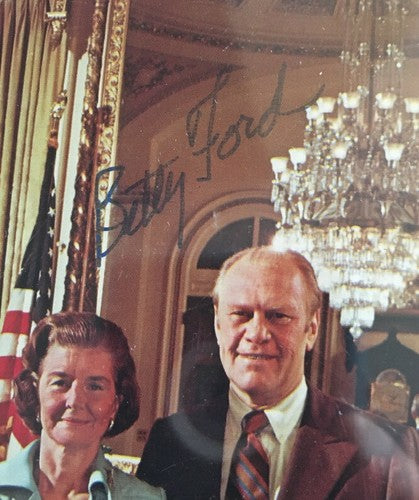 Gerald & Betty Ford Signed Postcard Photo Mint Auto White House Psa Coa