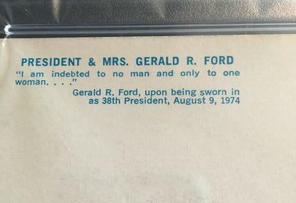 Gerald & Betty Ford Signed Postcard Photo Mint Auto White House Psa Coa