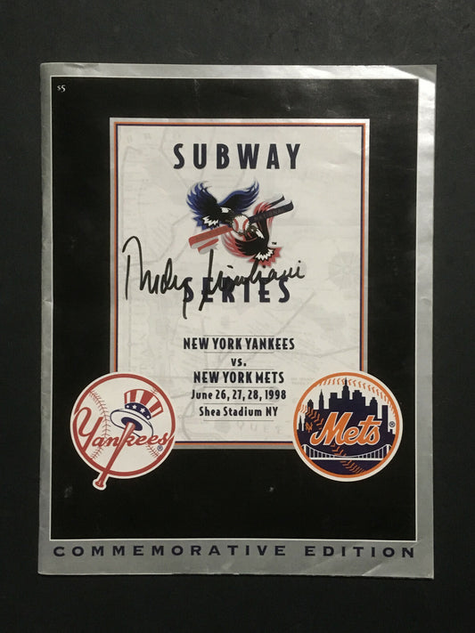 Rudy Giuliani signed 1998 Subway Series Yankees Vs Mets Program Auto CBM COA