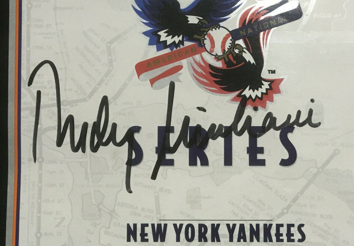 Rudy Giuliani signed 1998 Subway Series Yankees Vs Mets Program Auto CBM COA