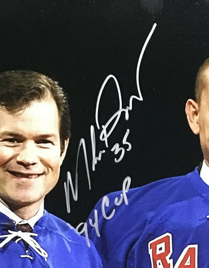 Mark Messier Richter Graves Leetch signed 94 Cup 16x20 photo framed auto steiner