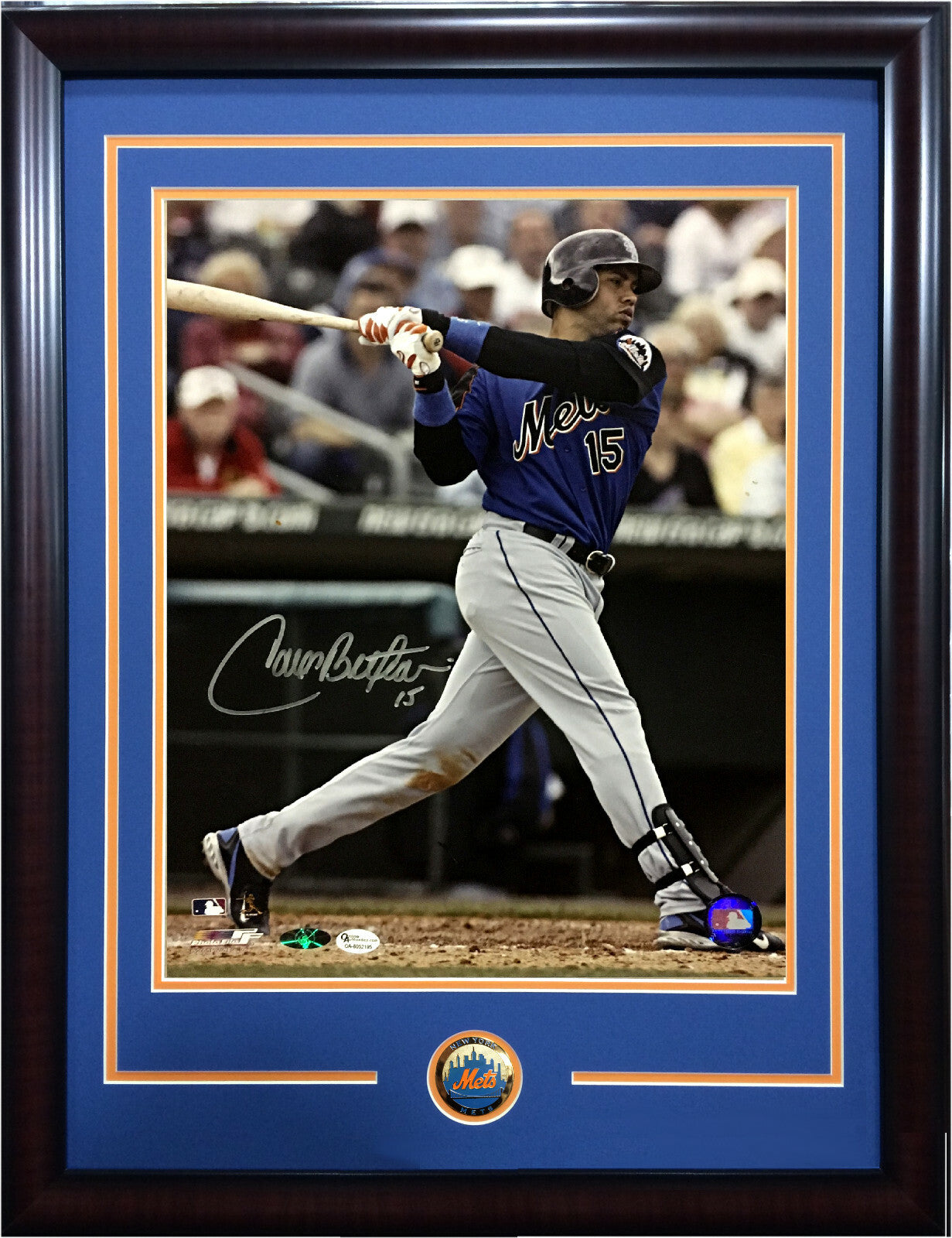 Carlos Beltran Mets signed 11x14 photo framed coin mint autograph OA  Online Coa