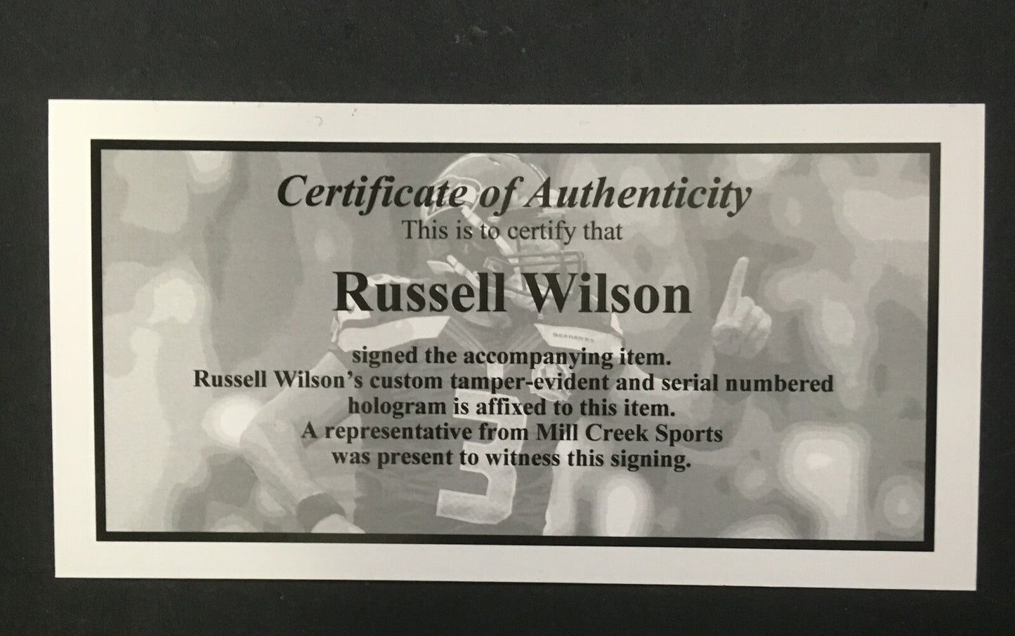 Russell Wilson Seahawks signed 16x20 Spotlight photo framed autograph Holo Coa