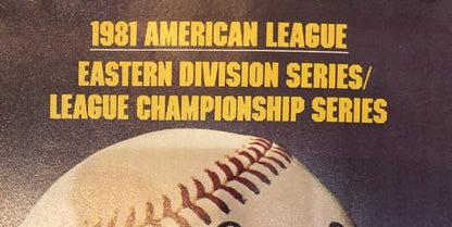 1981 ALDS Yankees v Brewers Official Souvenir Program Yankee Stadium October