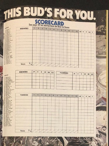 1981 ALDS Yankees v Brewers Official Souvenir Program Yankee Stadium October