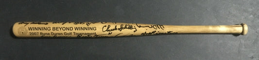 NY Legends signed mini baseball bat 15+ auto Bobby Richardson Harrelson Cbm COA