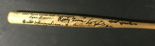NY Legends signed mini baseball bat 15+ auto Bobby Richardson Harrelson Cbm COA