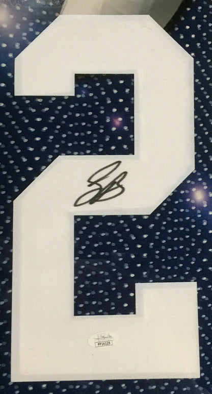 Saquon Barkley signed Rookie #26 jersey number photo framed auto JSA COA Eagles