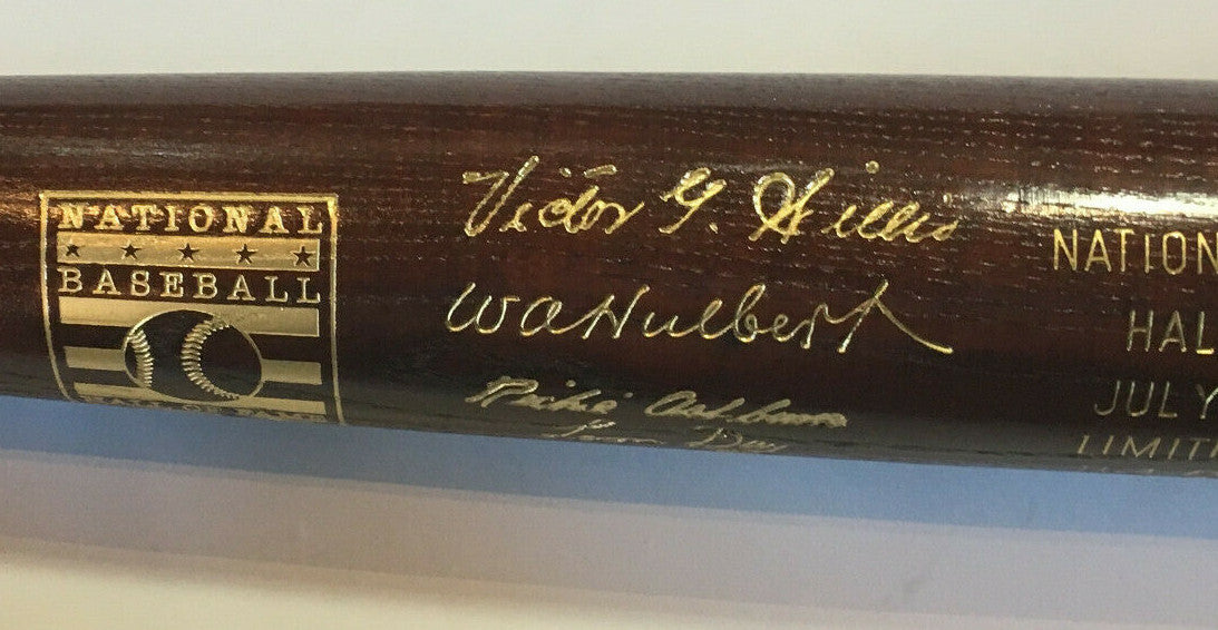 1995 Hall of Fame Commemorative LS Brown Bat Mike Schmidt Richie Ashburn Le Hof