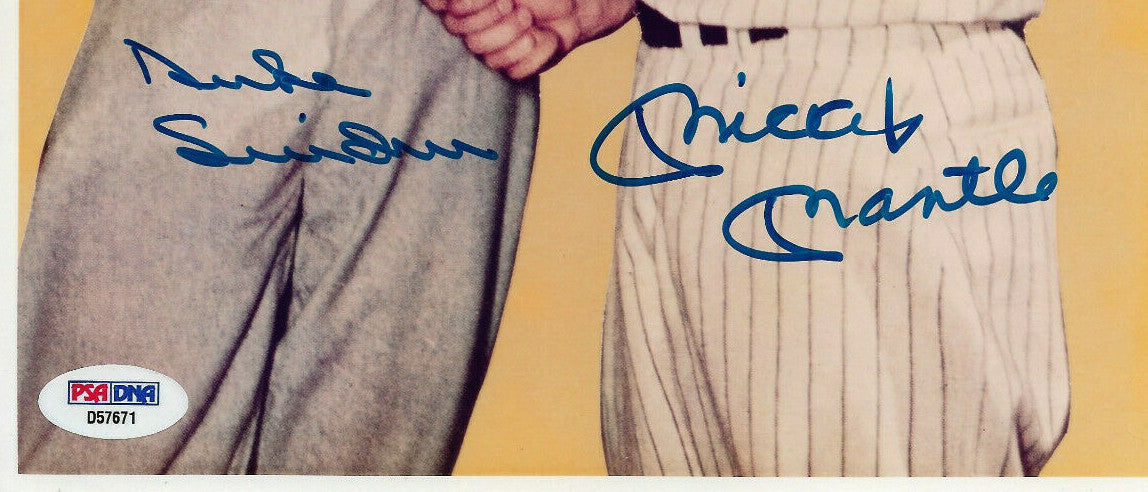 Mickey Mantle Duke Snider signed 8x10 photo 2 auto PSA 10 Graded GEM MINT LOA