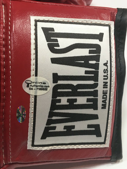 Muhammad Ali signed Jolene Jessie painted Boxing Glove auto Framed OA COA /25