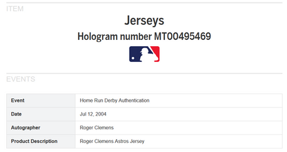 Roger Clemens signed Authentic 2004 Astros All Star Jersey Autograph MLB Holo