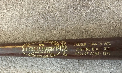 Roberto Clemente HOF 1973 Engraved Commemorative Louisville Brown Bat Le/500