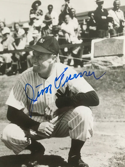 Spec Shea Jim Turner Yankees signed 8x10 photo 2 Auto rare CBM COA