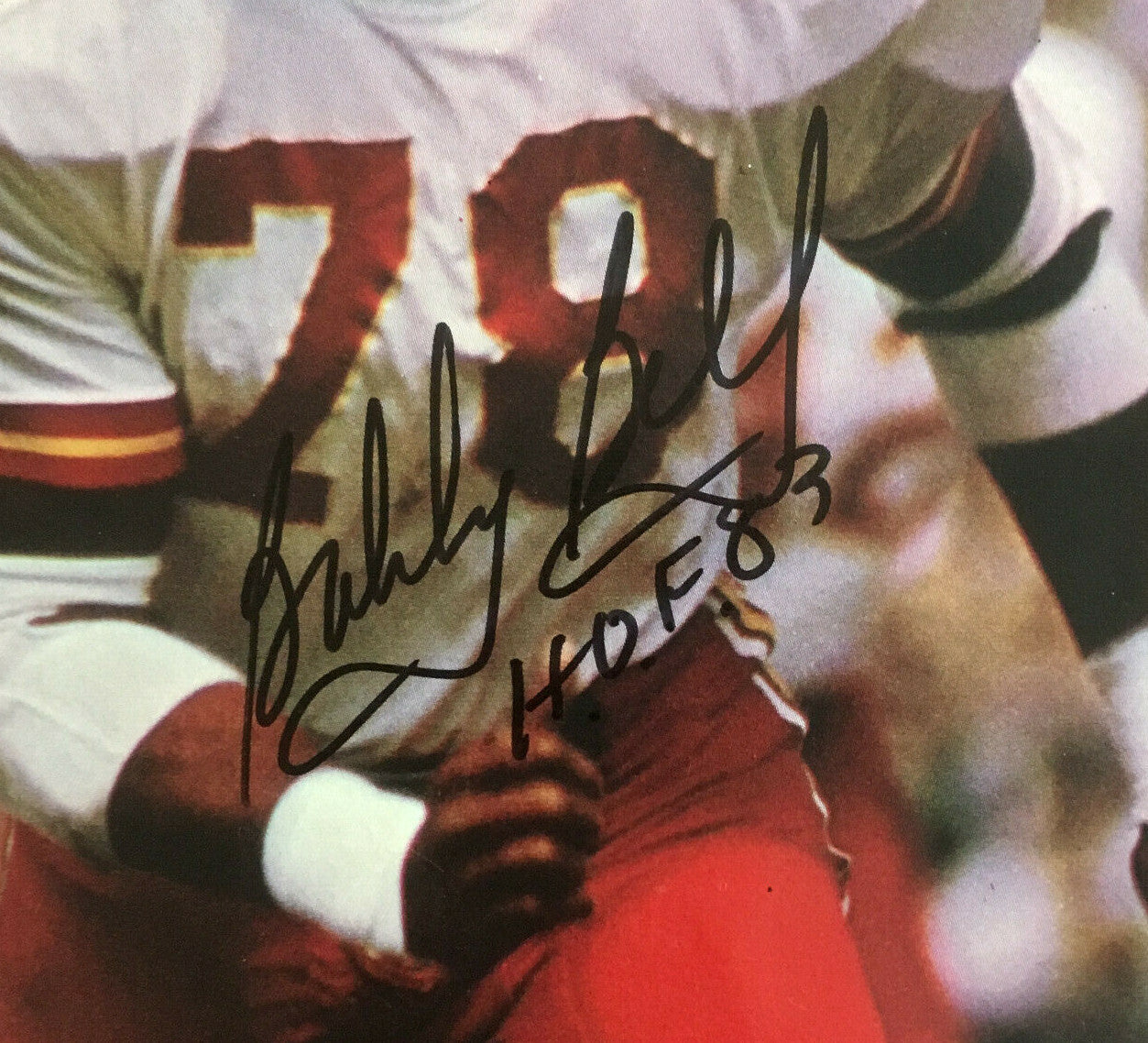 Bobby Bell Chiefs signed 8x10 yearbook photo INS HOF 83 mint autograph CBM COA