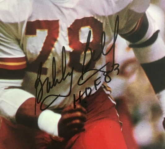 Bobby Bell Chiefs signed 8x10 yearbook photo INS HOF 83 mint autograph CBM COA