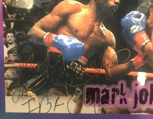Mark Johnson signed 1996 Ringside Boxing card  #53 with seal COA Champ Mint Auto