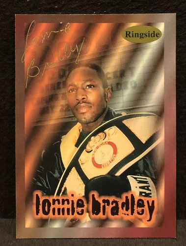 Lonnie Bradley Signed Ringside Boxing card 1996 #27 with seal COA Mint Auto
