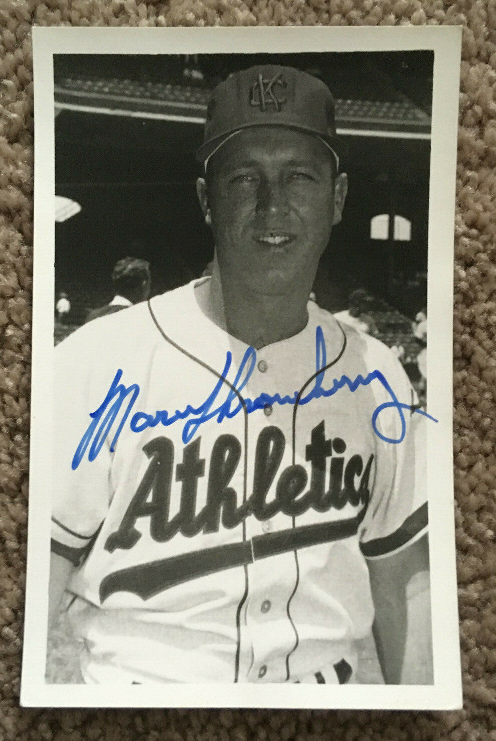 Marv Throneberry Signed 4x6 photo Mint Autograph 1962 Mets CBM COA