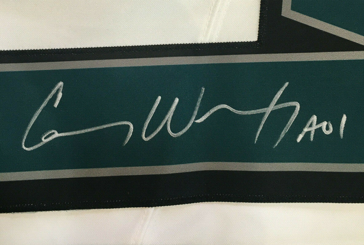 Carson Wentz Signed Nike White Limited #11 Eagles Jersey autograph Fanatics COA