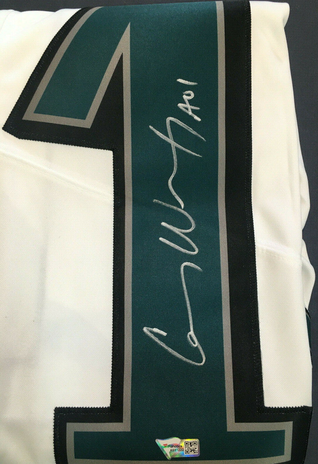 Carson Wentz Signed Nike White Limited #11 Eagles Jersey autograph Fanatics COA