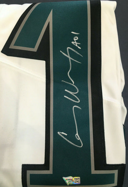 Carson Wentz Signed Nike White Limited #11 Eagles Jersey autograph Fanatics COA