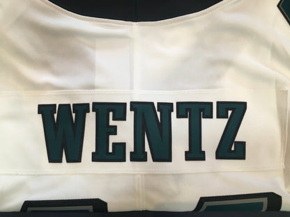 Carson Wentz Signed Nike White Limited #11 Eagles Jersey autograph Fanatics COA