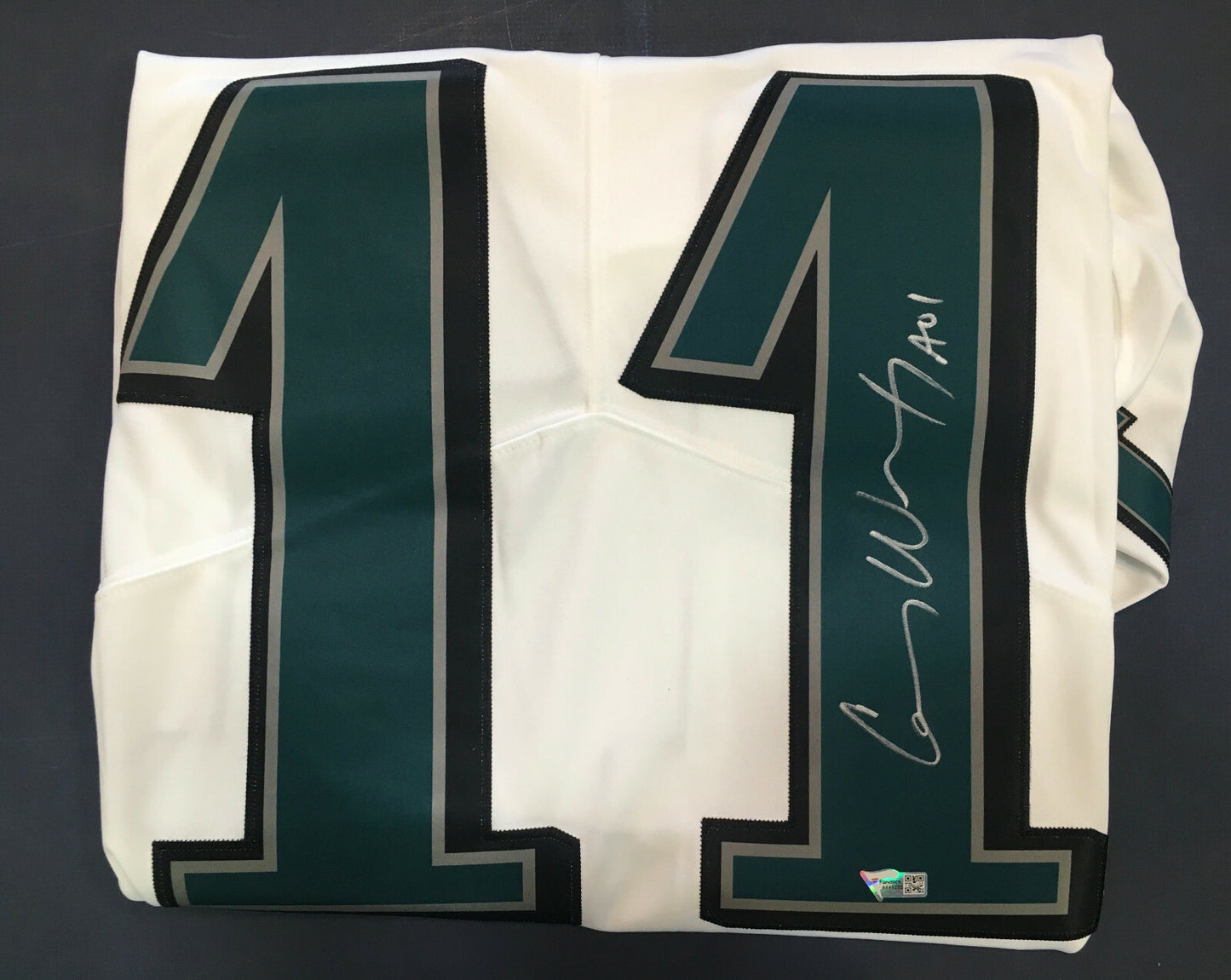 Carson Wentz Signed Nike White Limited #11 Eagles Jersey autograph Fanatics COA