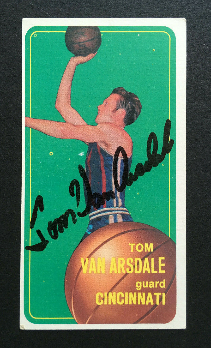 Tom Van Arsdale Cincinnati Signed 1970-71 Topps Basketball #145 Mint Auto W Coa