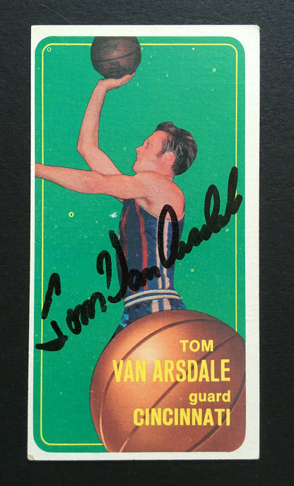 Tom Van Arsdale Cincinnati Signed 1970-71 Topps Basketball #145 Mint Auto W Coa