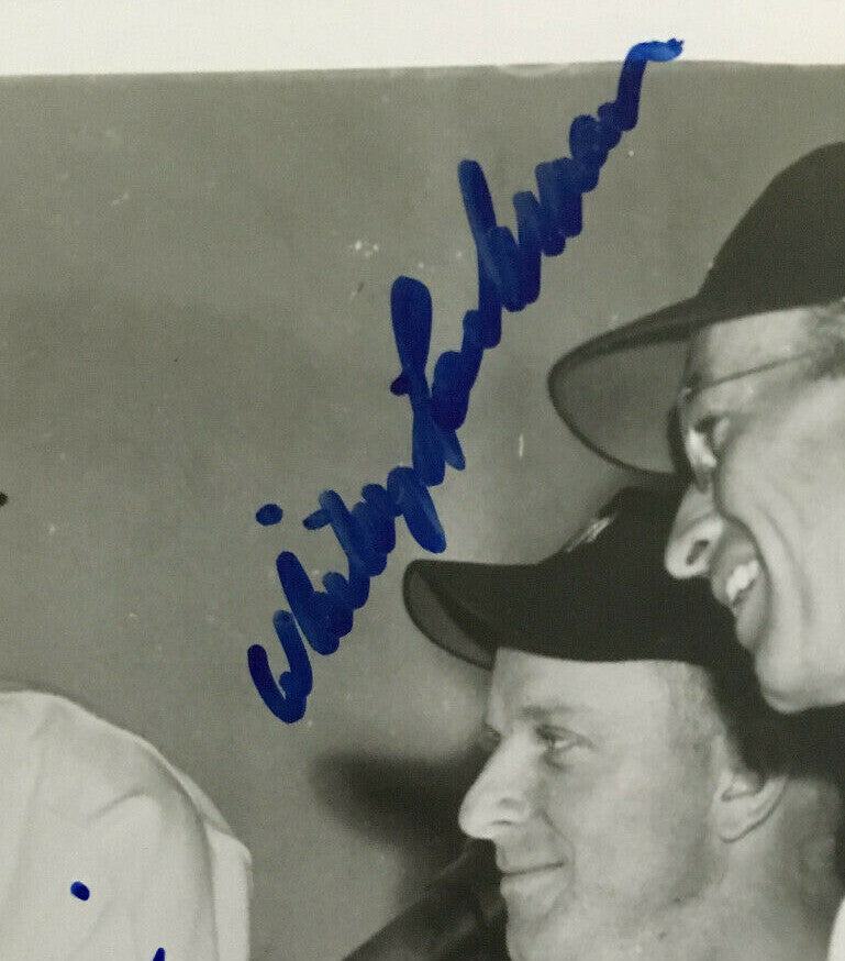 Monte Irvin Bobby Thomson Ray Noble Ny Giants Team signed 5 auto 8x10 photo COA