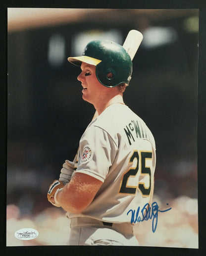 Mark McGwire A's Signed 8x10 photo vintage Mint Autograph JSA COA
