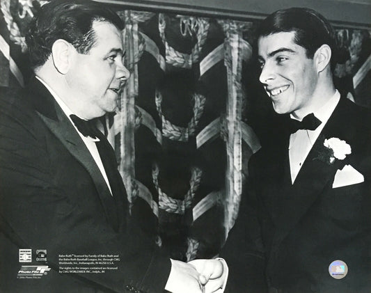 Babe Ruth & Joe DiMaggio NY Yankees 16x20 photo File 1938 Licensed Holo Hof